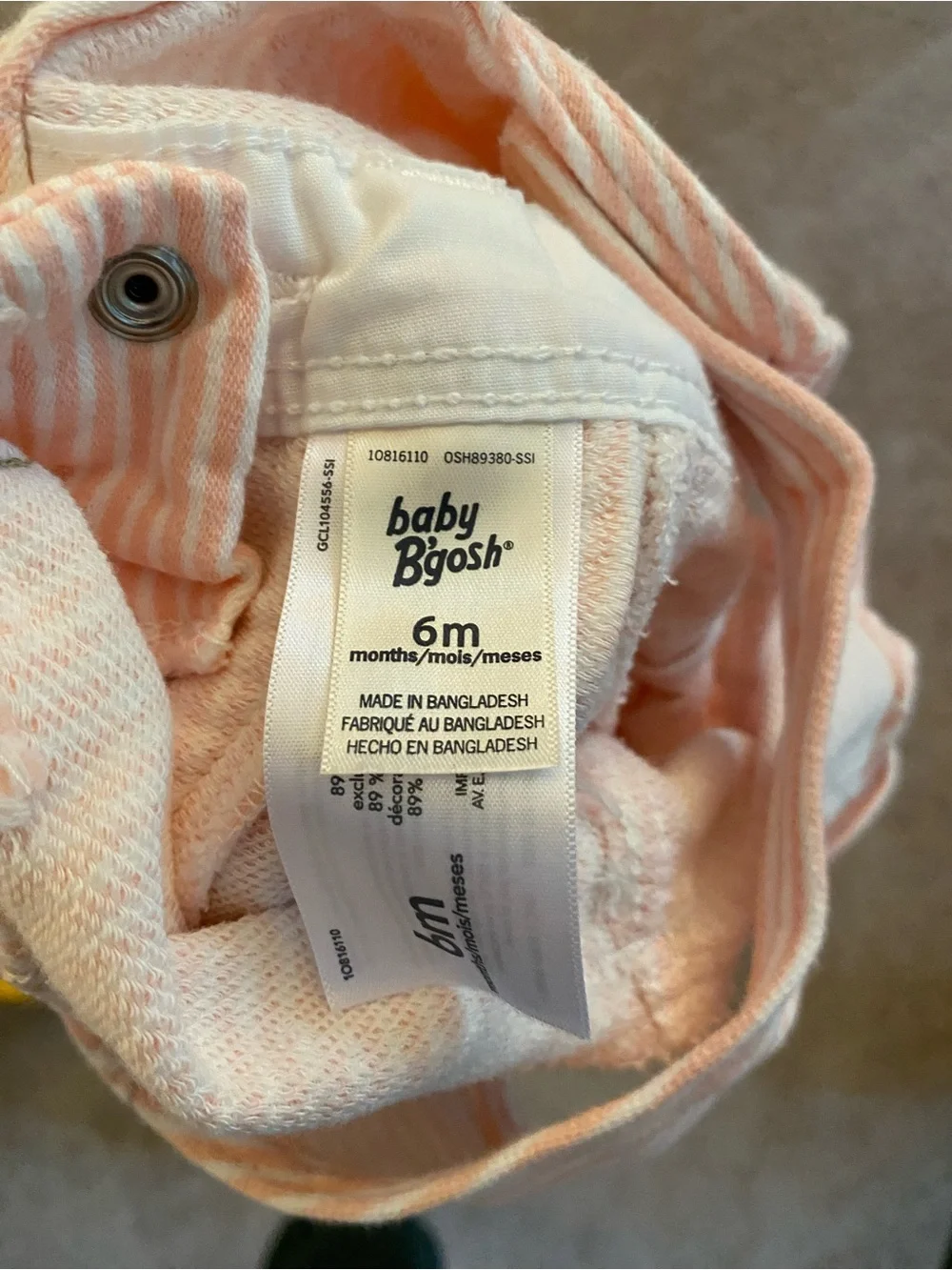 Oshkosh B’gosh Pink Striped Overalls